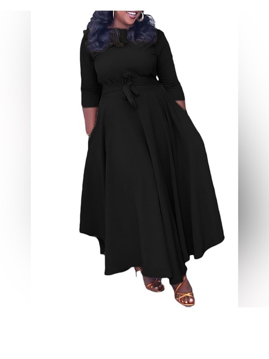 Dresses & Skirts - Women’s Black Tie-Waist Maxi Dress